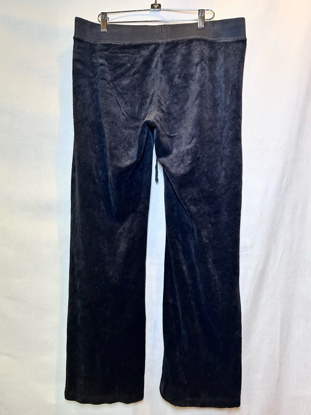 Juicy Couture Black Label Wide Leg Y2K Velour Track Pants Lounge Pants, Size L - Picture 4 of 11